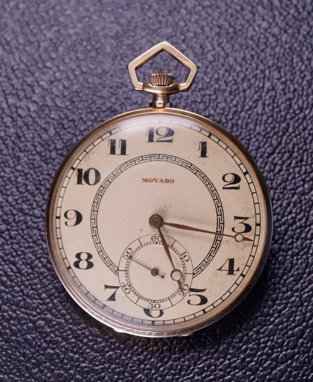 Fine Swiss 18ct Gold Open-Face Pocket Watch, Movado, Grand Prix Bruxelles 1910, c.1910–1915