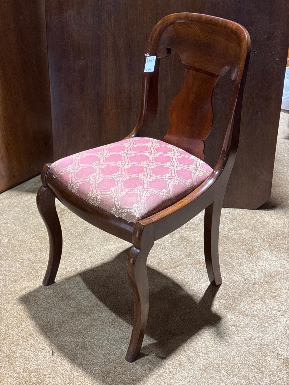 Regency mahogany hall chair, circa 1815