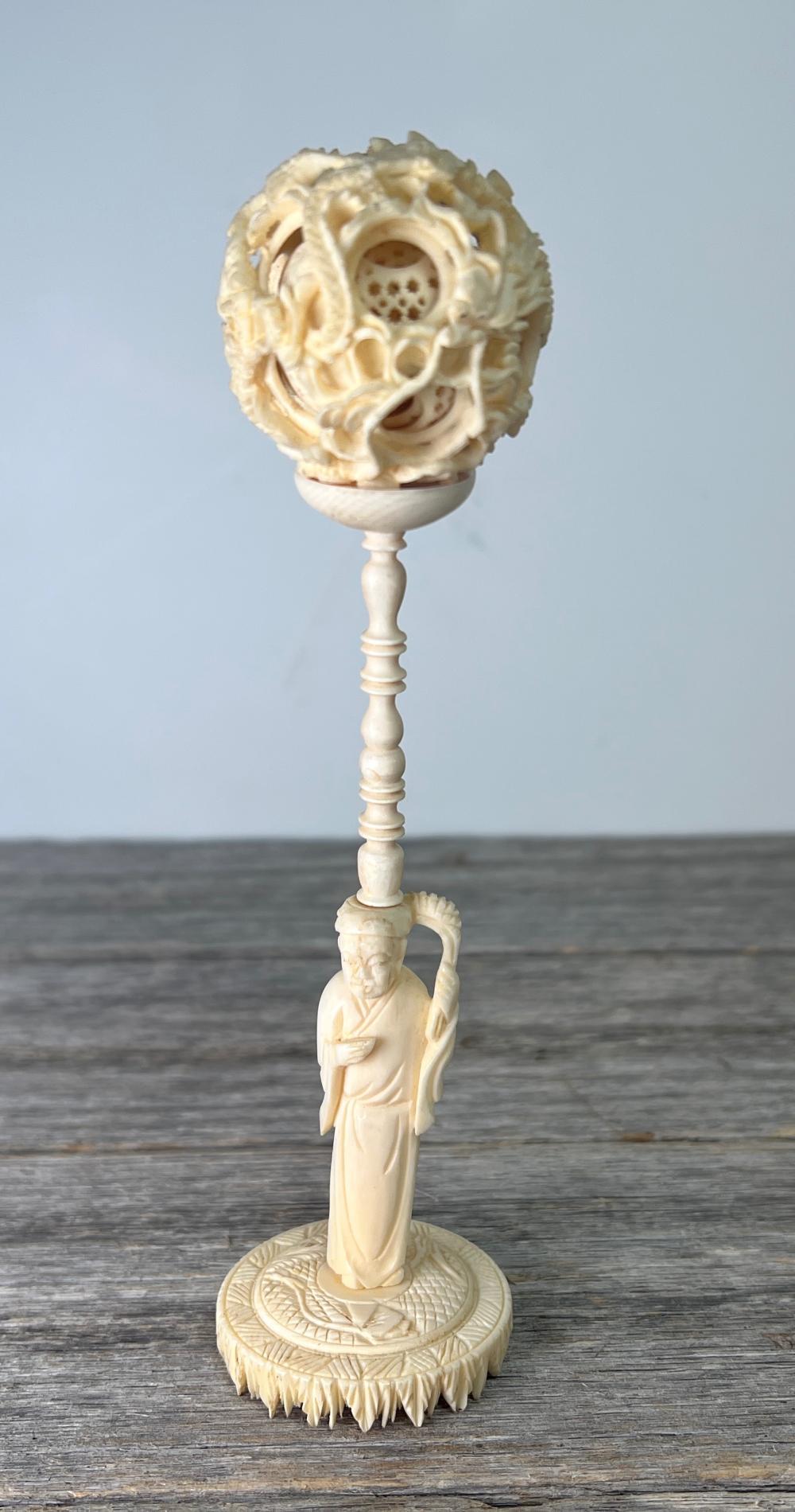 Chinese ivory puzzle ball, Earlier 20th century
