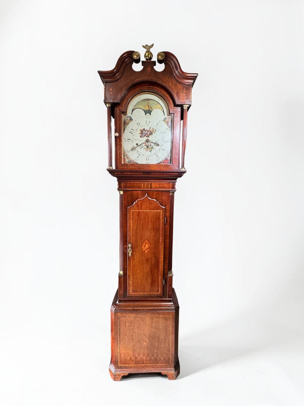 Very tall Georgian mahogany longcase clock, W. Lawson, Bradford, Yorkshire, early 19th century, ex-Godfrey Hirst family, Geelong