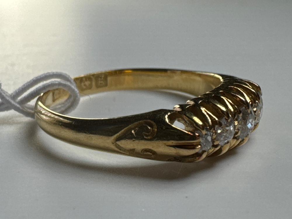 Victorian 18ct Gold & Diamond Ring, Birmingham, 1896