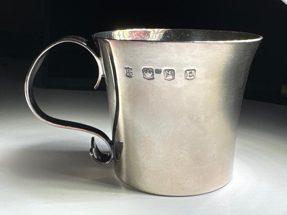 Sterling silver mug,