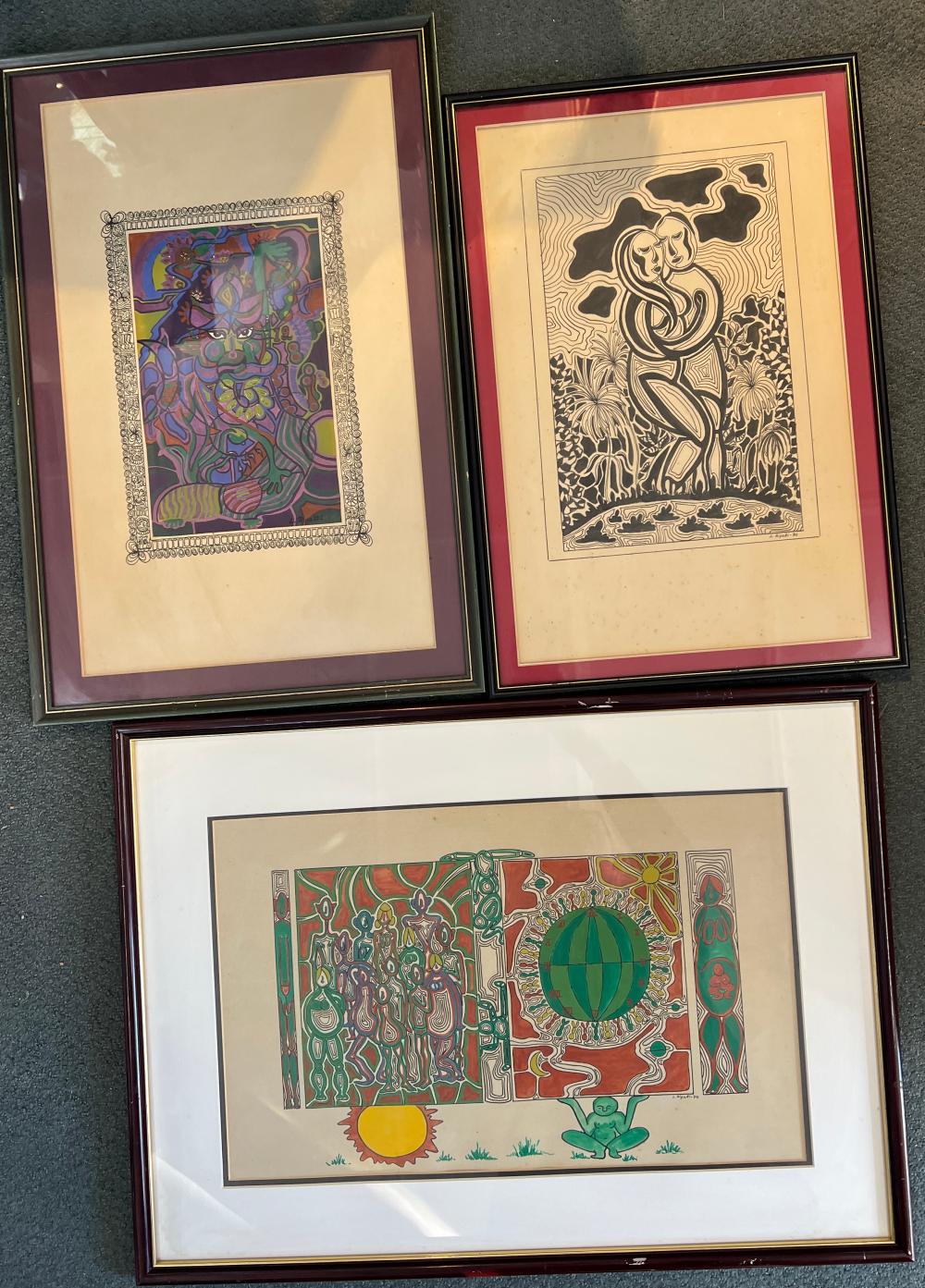 L. Ripatti (20th century)- Three Symbolist and Visionary Works, dated 1970–1972