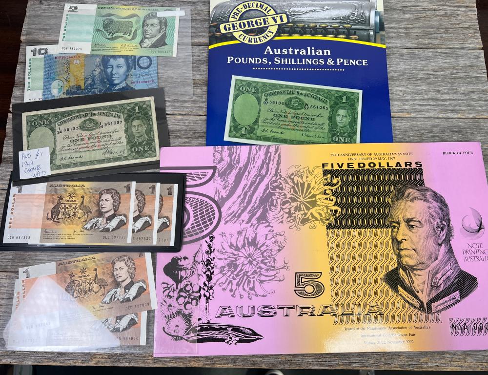 Australian Banknote and Numismatic Collection, 20th century- Mint condition