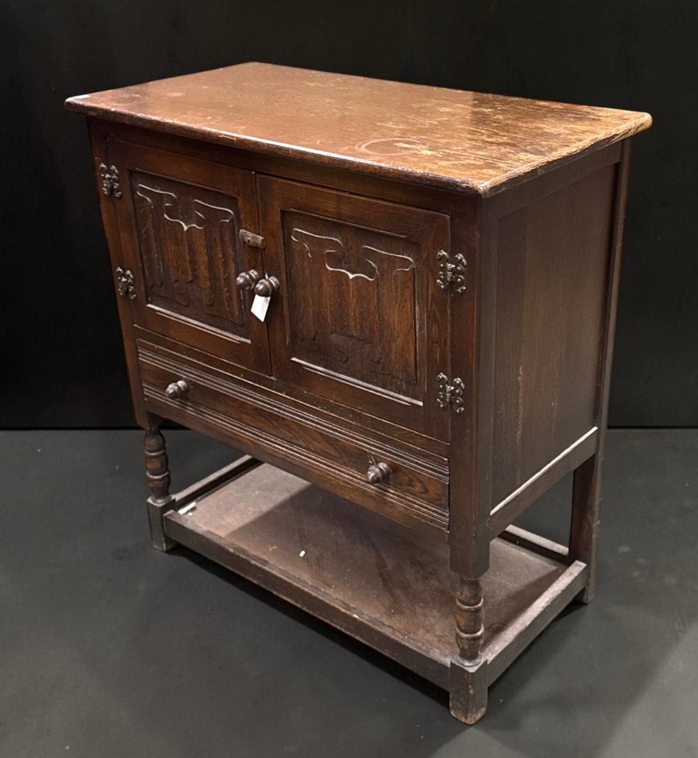 Gothic Revival oak cupboard, 19th century